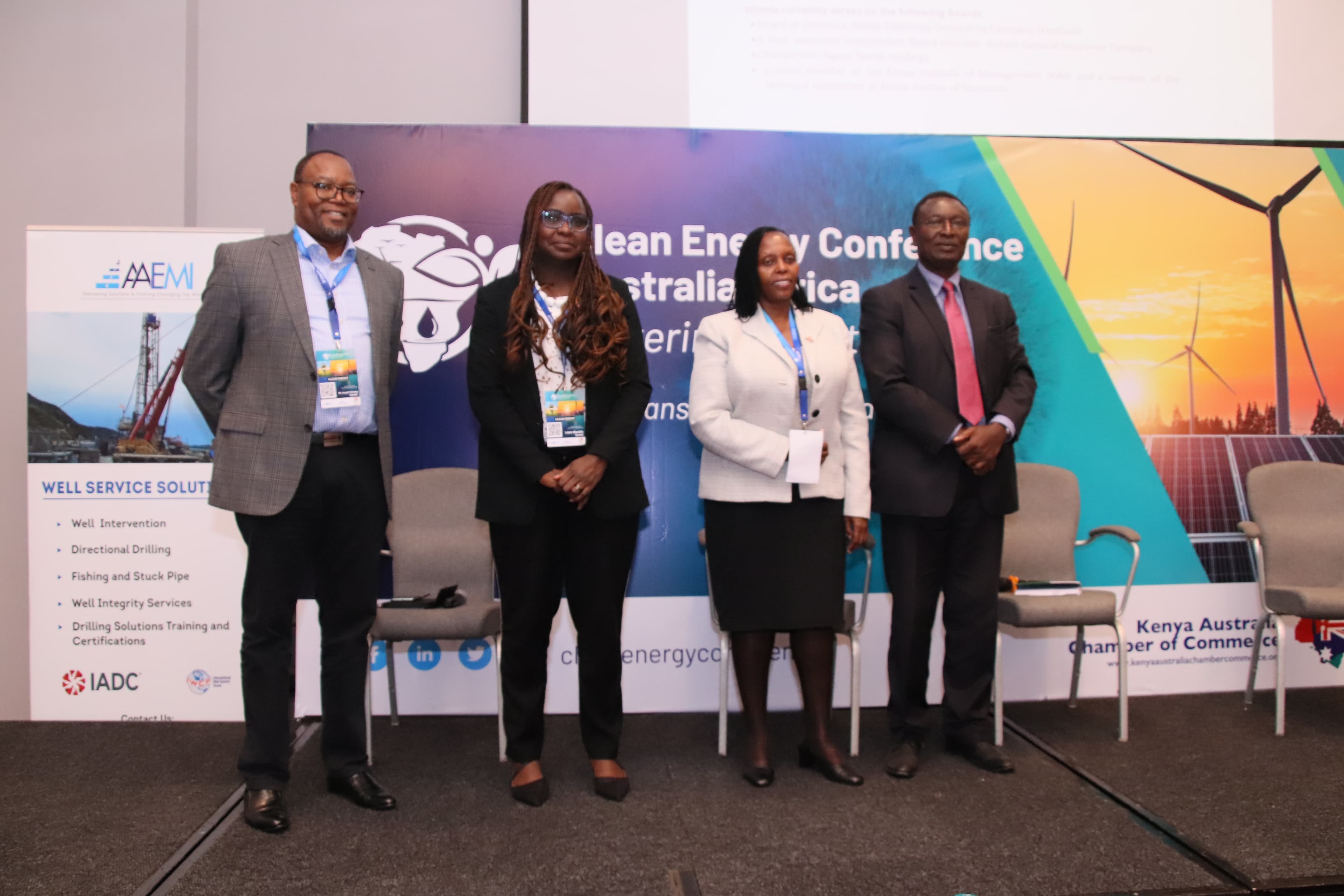 Welcome and registration desk at the energy conference