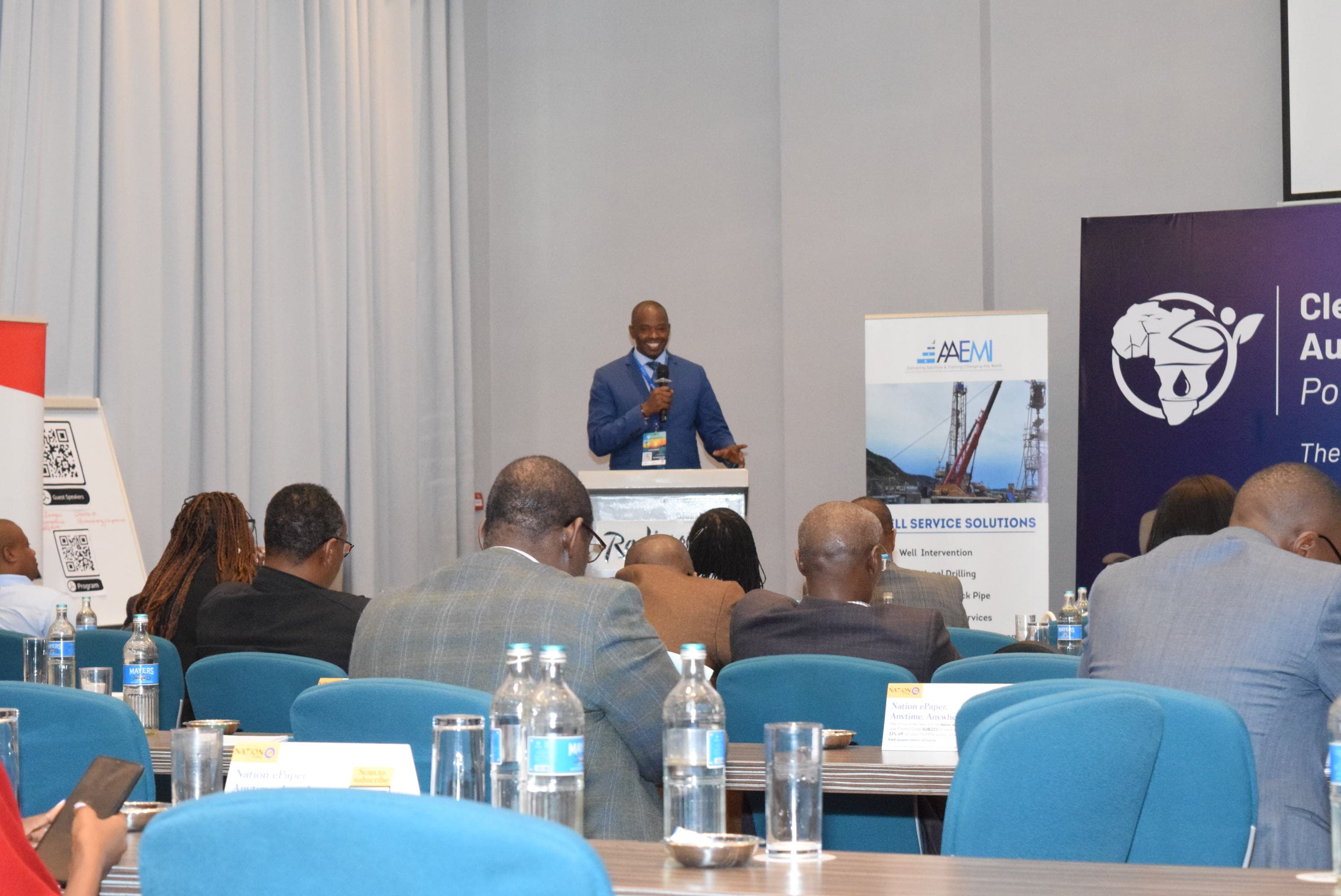 Industry speakers on a panel session at the energy conference
