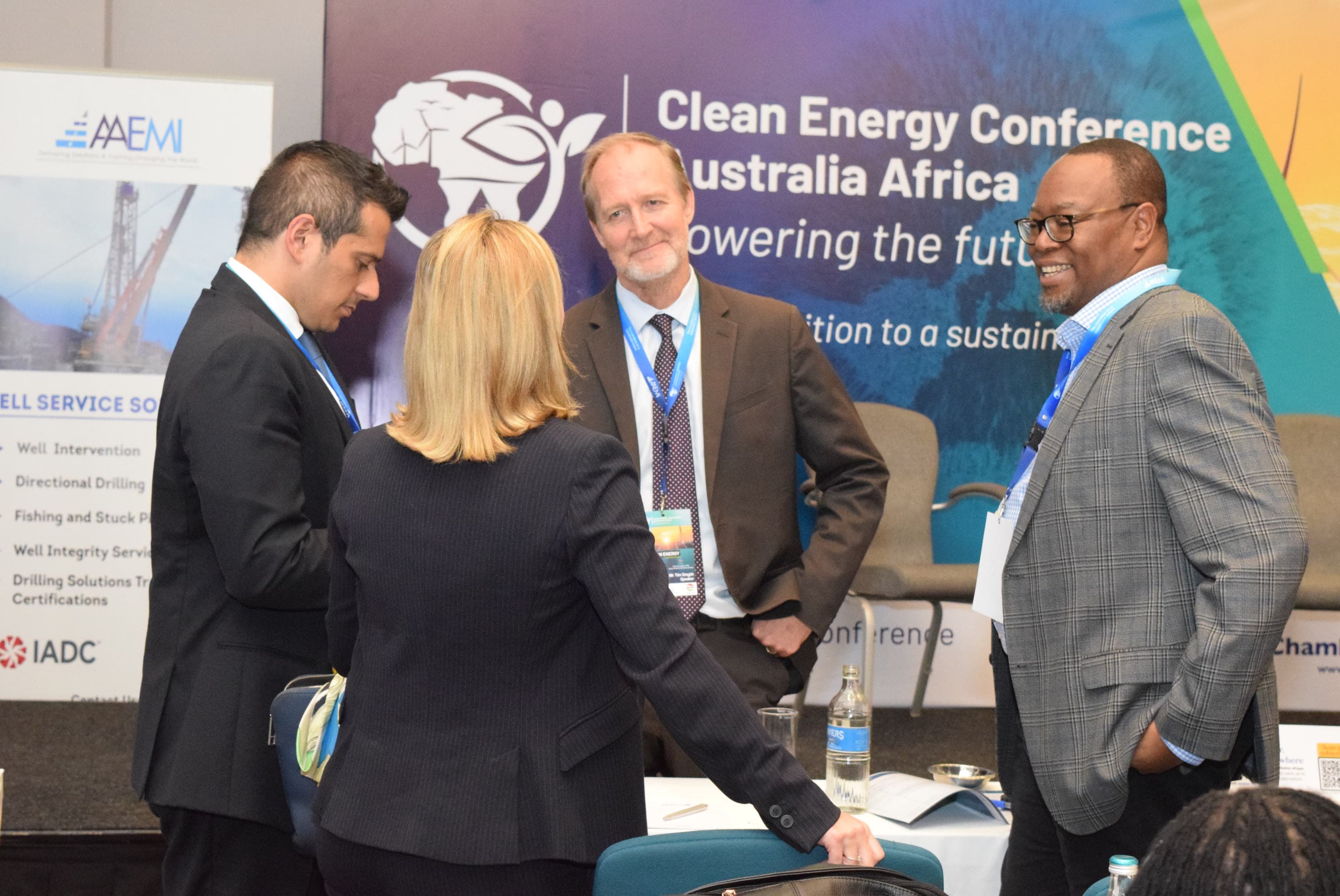 Delegates connecting at the energy summit networking event