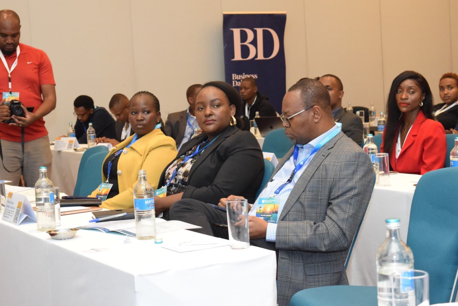 Conference delegates in discussion