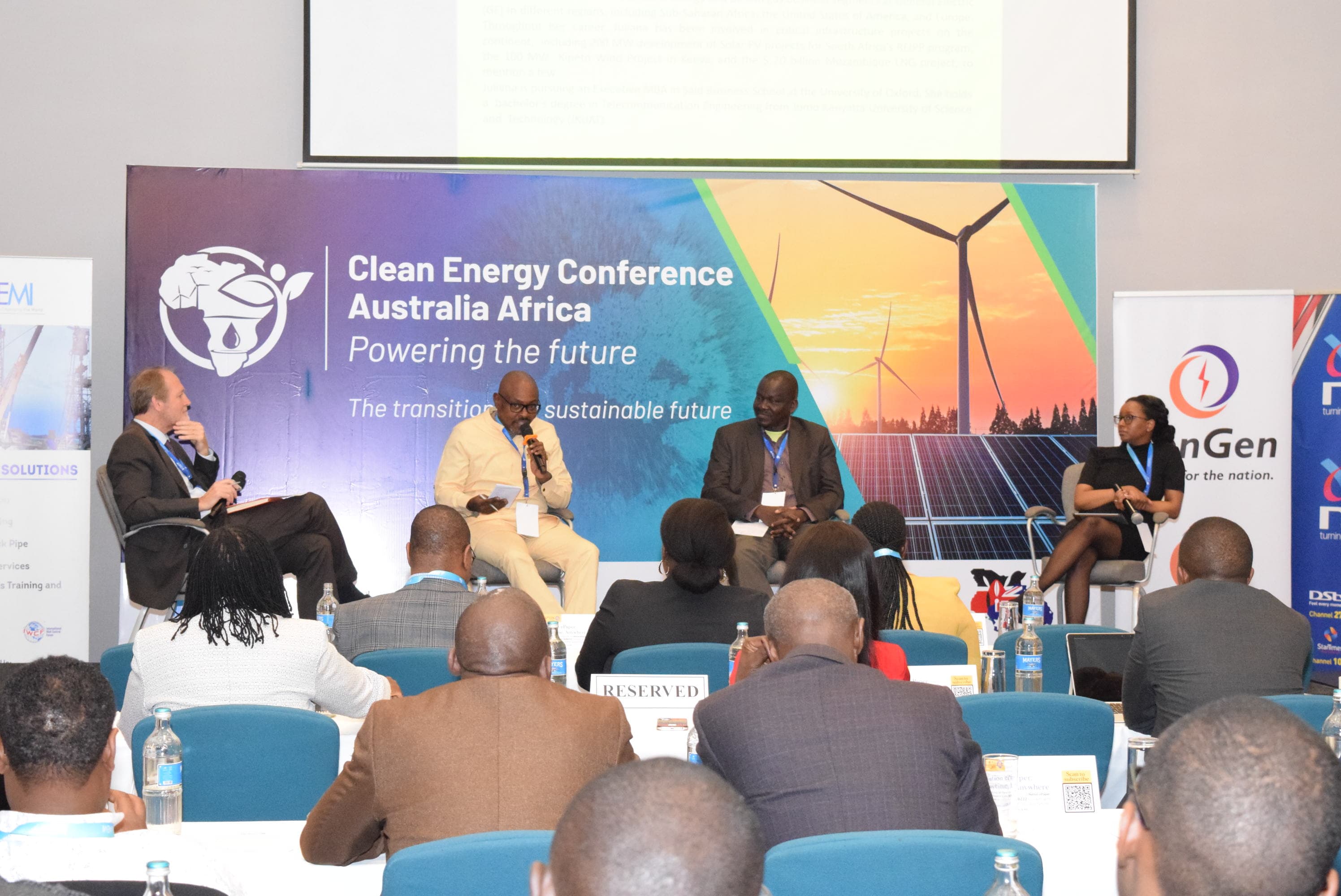 Keynote speaker presenting at the energy summit